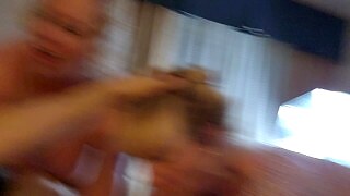 2 Blonde cougars work over a massive cock pt3 (HoneyButter and Tori J)